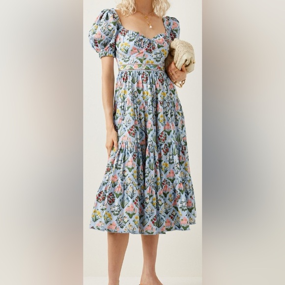 Agua by Agua Bendita Dresses & Skirts - Agua by Agua Bendita Palmera Magdalena Dia Midi Dress size large